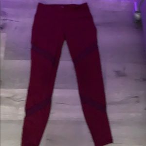 Burgundy leggings